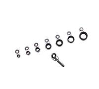 Uqezagpa Fishing Rod Guides Replacement Ceramic Fishing Rod Guide Rings Casting Eyelet Repair Set Guides Eyelets Guide Rings