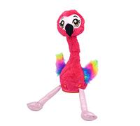 Uqezagpa Flamingos Singing and Dancing Stuffed Flamingos Plush Interaction Toy Figures Interaction Animated Toy Speaking Plush for Singing and Dancing Stuffed Animals