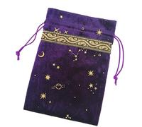 Uqezagpa Flannel Tarot Drawstrings Bag Dices Party Storage Bag Jewelry Runes Pouches Organizers for Tarot & Oracles