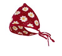 Uqezagpa Flower Hairband French Styles Crochet Bandana Head Scarf for Female Ethnic Head Wrap for Music Festival