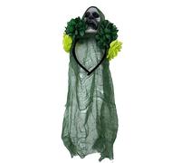 Uqezagpa Flower&Skull Shape Headband For Women Halloween Party Hair Hoop With Veil Hairband Woman Taking Photo Hair Accessories Halloween Headwear