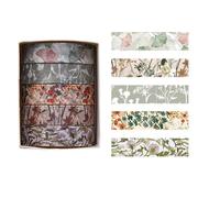 Uqezagpa Forests Plant Print Washis Tape Masking Tape Decorative Tape Hand Account Tape Artists Tape for Scrapbooking