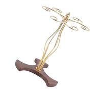 Uqezagpa Freestanding Kitchen Stemwares Display Rack Creative Upside Down Hanging Holder For Wine Glasses 6 Hooks Goblet Hanger Metal Wine Rack For Glasses