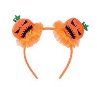 Uqezagpa Funny Pumpkin Hairhoop For Adult Kids Theme Party Costume Headband Day Of The Death Headpiece Halloween Props Headwear Pumpkin Hairband