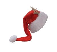 Uqezagpa Funny Reindeer Horn Christmas Santa Caps Pointed Hat Family Gathering Hat Festival Santa For Holiday Celebrating Christmas Headwear
