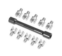 Uqezagpa General Motorcycle Spoke Spanner Set with 10 Interchangeable Tips Spoke Adjuster Tool for Motorbike Wheel Adjustment Multiple Size Wrench for Motorbikes