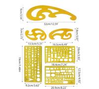 Uqezagpa Geometric Drawing Template Drafting Stencil Measuring Tool Ruler for Architecture Office Study Design