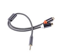 Uqezagpa Gold-Plated 3.5mm Stereo Adapter Aluminum Shielded Anti-Interference Design For Hi-Fi Transmission Stereo Adapter Cable