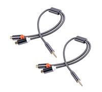 Uqezagpa Gold-Plated 3.5mm Stereo Adapter Aluminum Shielded Anti-Interference Design For Hi-Fi Transmission Stereo Adapter Cable