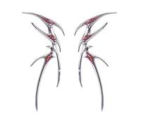 Uqezagpa Gothic Blood Butterfly Ear Cuff Ear Bone Clip Punk Cool Earrings Irregular Metal Nonpiercing Earring