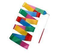 Uqezagpa Gymnastic Ribbon Dance Ribbon Twirling Batons Long Streamers Sparkling Rhythmic Gymnastics For Artistic Dancing Colorful Gymnastic Ribbons