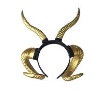 Uqezagpa Halloween Party Hairhoop Goat Horn Hairband Cosplay Costume Props Headdress Theme Headband Accessories Party