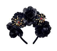 Uqezagpa Halloween Spiders Headbands Girl Headwear Spiders Flower Masquerades Halloween Bride Skull Party Gothic Rose Headpiece