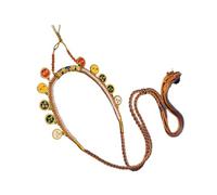 Uqezagpa Hand-woven Tibetan Pendant Rope Neckchain 5 Way God Of Wealth Thangka Necklace Adjustable Choker Unisex Accessory Adjustable Choker