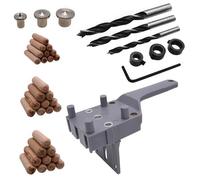 Uqezagpa Handheld Dowel Jig Set, Dowling Jig Set for Efficient Corner Edges Surfaces Joints Works with Lumber 1/2" to 1-1/2"