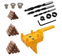 Uqezagpa Handheld Dowel Jig Set, Dowling Jig Set for Efficient Corner Edges Surfaces Joints Works with Lumber 1/2" to 1-1/2"