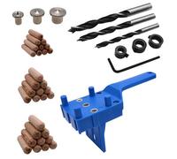 Uqezagpa Handheld Dowel Jig Set, Dowling Jig Set for Efficient Corner Edges Surfaces Joints Works with Lumber 1/2" to 1-1/2"