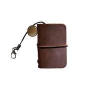 Uqezagpa Handmade Leather Notebook Travel Schedule Diary Weekly Daily Planner Notebook Portable