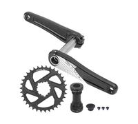 Uqezagpa High Accuracy Chainring Set 3 Screw Directly Attach Structure Cut Plan 47.1mm Wide Handle Arms Permanent Aluminum Construction Crankset Aluminum Alloy