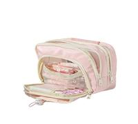 Uqezagpa High Capacity Pencil Case Multi Layered Pen Pouches Marker Organizers Bag Travel Makeup Bag for School Office Travel Large Capacity Pencil Case