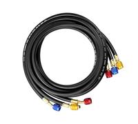 Uqezagpa HVAC Manifolds Gauges Hose Set, Refrigerants Charging Hoses with Tension Hose for R134A R410A