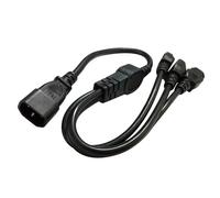 Uqezagpa IEC320 C14 to Triple C13 Power Wire Splitters Adapter Cable Male to Female Connectors Extension Cord for PDUs