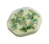 Uqezagpa Interactive Food Dispenser Toy with Moving World and Progressive Feeder Function for Indoor Cats to Stay Active and Happy Two Step Challenge Treat Dispenser Toy