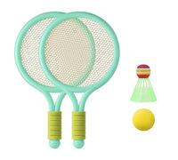 Uqezagpa Kids Tennis Rackets Soft Training Balls Badminton Shuttlecocks Tennis Racquets Set For Children Outdoor Indoor Sports Racquet Set Kid Rackets Kids Badminton