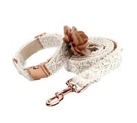 Uqezagpa Laces Flower Pet Harnesses Comfortable Dog Leashes Regulable Dog Harnesses for Daily Walking and Outdoor