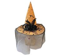 Uqezagpa Laces Witch Hat Features Oversized Brim Wizard Hat For Role Playing Outfits Elegant Lovely Witch Halloween Costume