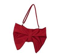 Uqezagpa Large Capacity Crinkle Bows Design Crossbody Bag Adjustable Strap Nylon Purse Shoulder Bags For Women Daily Commute Crinkled Nylon Crossbody Bag