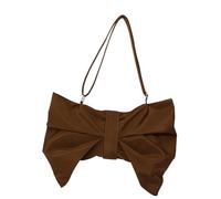 Uqezagpa Large Capacity Crinkle Bows Design Crossbody Bag Adjustable Strap Nylon Purse Shoulder Bags For Women Daily Commute Crinkled Nylon Crossbody Bag