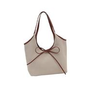 Uqezagpa Large Capacity Handbag Simple Shoulder Bag Students School Bag Bows Commuting Fashion Shopping Everyday Women Everyday Top Handle Lovely Bows Shoulder Fashion Handbag