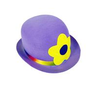 Uqezagpa Large Flower Print Carnivals Hat Light Weight Breathable Hat Unisex Flower For Birthday Parties Stage Performances Soft Fabric Party