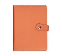 Uqezagpa Leather Notebook 160 Pages College Ruled Refillable 6 Rings PU Binder Notebook Hardcover Journal for Writing
