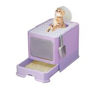 Uqezagpa Litter Rabbits Odor Control Not Stick Smooth Surfaces Cats Litter Pans Enclosed Cats Litter