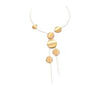 Uqezagpa Long Necklace Large Round/Heart Pendant Neck Chain For Women Simple And Elegant Designing Temperament Jewelry Korean Fashion Jewelry