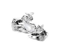 Uqezagpa Love Inspired Adjustable Sturdy Alloy Rings For Couples Featuring Sun And Moon Designs Accessory For Special Occasions Trendy Styles