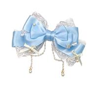 Uqezagpa Lovely Tassels Hair Clip for Kids with Bowknot and Pearls Designs Portable Accessory for Parties and Daily