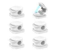 Uqezagpa Magnetic Cable Management Clip Desk Cord Organizers Adhesive Wire Holder for Nightstands