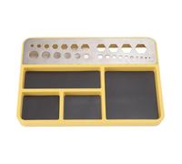 Uqezagpa Magnetic Screw Tray Portable Professional Repair Tool Tray with Round Holes Portable Size for Remote Car