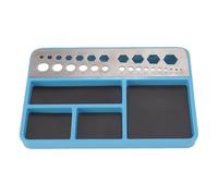 Uqezagpa Magnetic Screw Tray Portable Professional Repair Tool Tray with Round Holes Portable Size for Remote Car