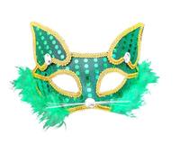 Uqezagpa Masquerade Foxes Half Face Sequins Cats Animal Halloween Costume Dress Up For Party Foxes Half Face Halloween Party Plush Cats For Carnivals