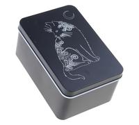 Uqezagpa Metal Rectangle Organizers Box Playings Card Storage Money Coin Carry Candy Case Business Tarots Can Side Insert Box