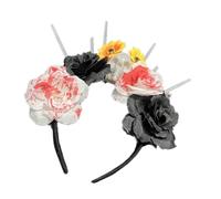 Uqezagpa Mexicans Flower Crowns Headband Mardi Gras Headpiece Cosplay Headgear Day Of The Dead Headband For Party Halloween Day Of The Dead Mexicans Headpiece Flower Crown Festival