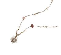 Uqezagpa Minimalist Star Jewelry with Sliding Knot Closure Star Bead Accessory for Unique Fit Casual or Formal Outfits Adjustable Cord Chain Accessory