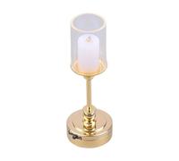 Uqezagpa Modern Dollhouses Lamps for Miniature Scene Display with Clear Glass Shade and Warm Lighting Effects for 1/12 Decors