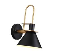 Uqezagpa Modern Wall Sconce Iron Construction Simple Installation Bedside Lighting Solution Hotel Cafe Living Space Decorating Modern Bedroom Wall Light