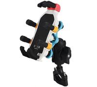 Uqezagpa Motorcycle Phone Mount Vibrations Dampener Anti Shake Holder ABS Metal Silicone Mobile Phones Clamp Fits Smartphones Commuters Bike Phone Holder