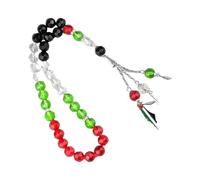 Uqezagpa Multicolor Glass Bead Ramadans with Adjustable Fringe Design Muslims Jewelry for Festive Accessories Ramadans Flag Tassels Wrist Accessory